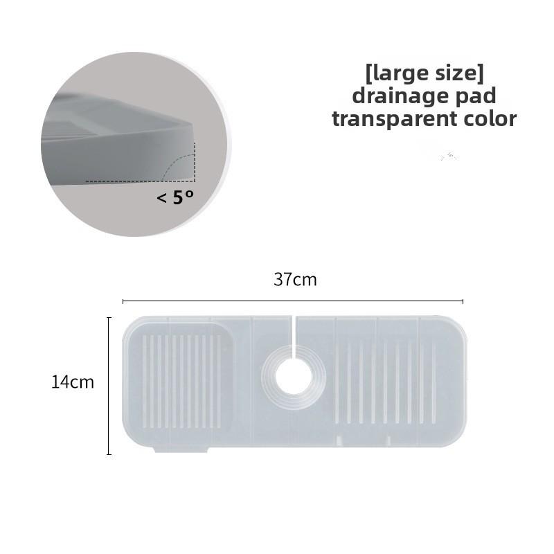 

Силиконовый коврик для слива, Коврик для слива под кран, Чудо для слива и защиты от брызг на кухонной столешнице Large size прозрачный