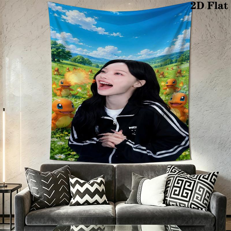 RESCENE WONI Wall Tapestry Aesthetic Wall Hanging Printed Fabric Blanket Decorative Tapestries for Bedroom Living Room Home Decor