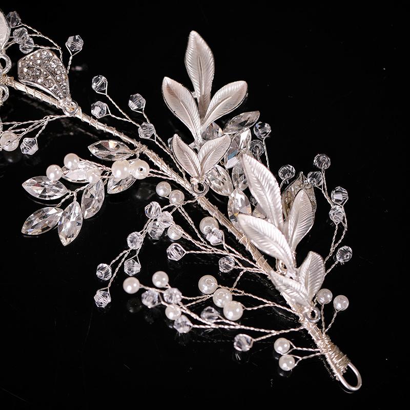 Bridal Headband Silver Tiara for Bride Headpieces for Wedding Hair Accessories for Brides Prom Photography