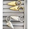 Retro Silber Distressed Herz Creolen