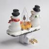 1pcs Snowman Campfire Flickering Night Light Christmas Santa Claus Plug In Night Light  Christmas Decoration for Boys/Girls