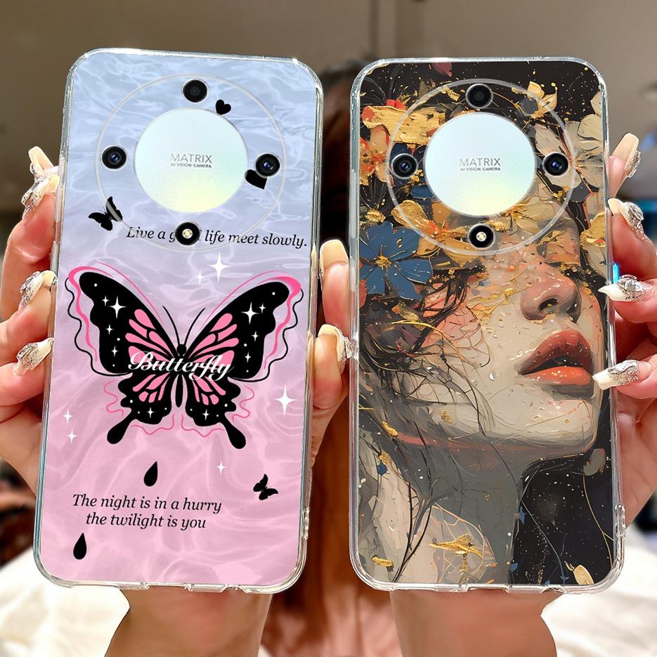 For Honor X9a Case Magic5 Lite Popular Luxury Painted Cover Soft Slim Phone Case For Honor Magic 5 Lite HonorX9a Back Cover Bags