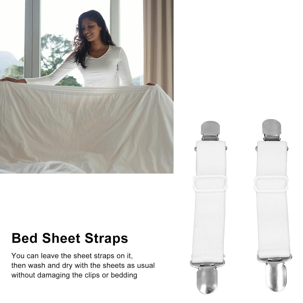 2pcs Sheet Straps Comfortable   Convenient Practical Flexible Elastic Easy Replaceable Bedding Supplies