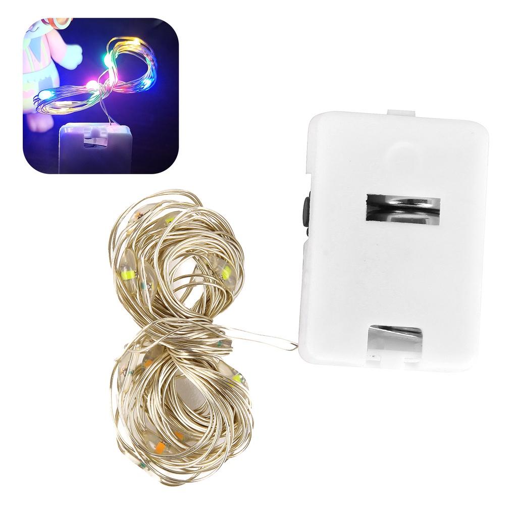 LED Copper Wire Birthday Cake String Light Decoration,Flashing Fairy Warm White/Colorful Garland Lights/Wedding Gift Box Party