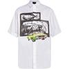SS22 Racing Capsule Collection Racing Print Solid Short Sleeve Shirt Men Shirts White I1CC3I-I128C-101