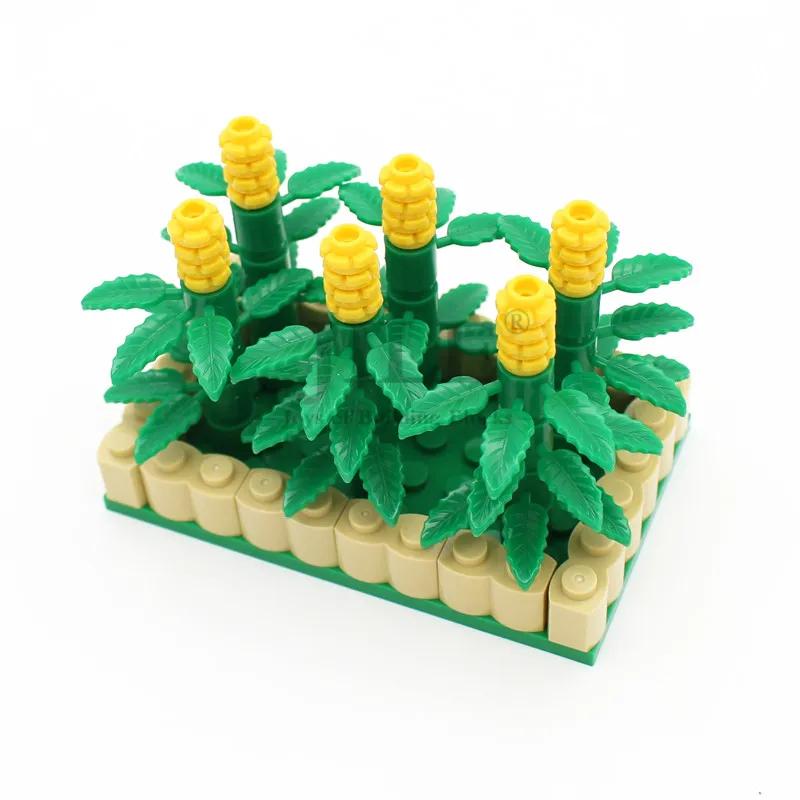 Funny Farm Building Blocks Crop Plant Pumpkin Radish Pineapple Mushroom Maize City Street View Bricks Compatible with Assembles