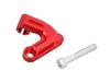 KITACO Clutch Cable Machined Monkey Red Anodized Receiver, Aluminum, 125/Grom, Finish, 307-1300921
