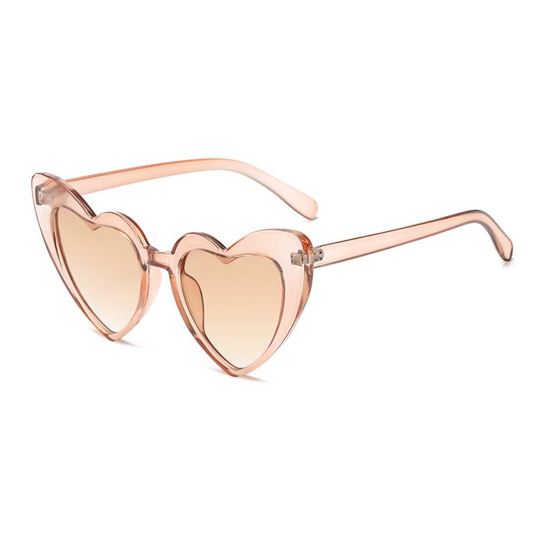 New Heart Shaped Candy Sunglasses Female Punk Cat Eyes Fashion Accessories Large Frame Sparkling Pink Crystal Eyeglasses