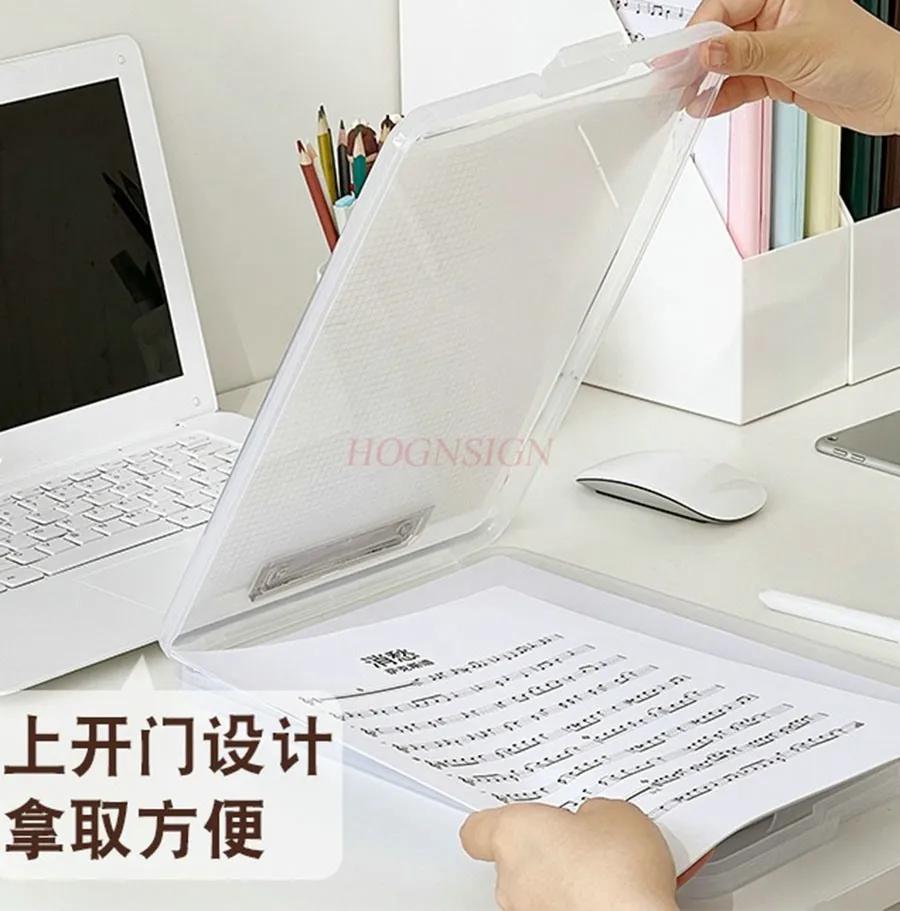 2pcs student specific board clip storage folder,Multi functional folder, writing pad, test paper storage box,