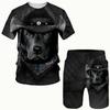Jauns vīriešu mājdzīvnieku suņu uzvalks 3D Printed Vīriešu T-krekls Šorti Komplekts Sporta apģērbs Treniņtērps Summer O Neck Īsām piedurknēm Foršs Apģērbu Uzvalks