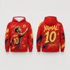 Lebendiges Fußball-Splatter Langarm Kapuzenpullover Streetwear Pullover Bequem Locker Mode Oberbekleidung für Eltern-Kind