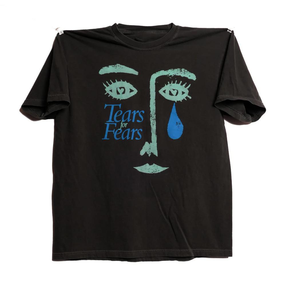 

Ретро Футболка с коротким рукавом из хлопка Черная S-5XL Группа Tears For Fears SE556 Унисекс XXXL