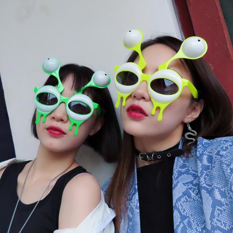 Big Eyed Alien Sunglasses Funny Happy Birthday Party Glasses Self S Props Fashion Children Adult Decorative Eyewear