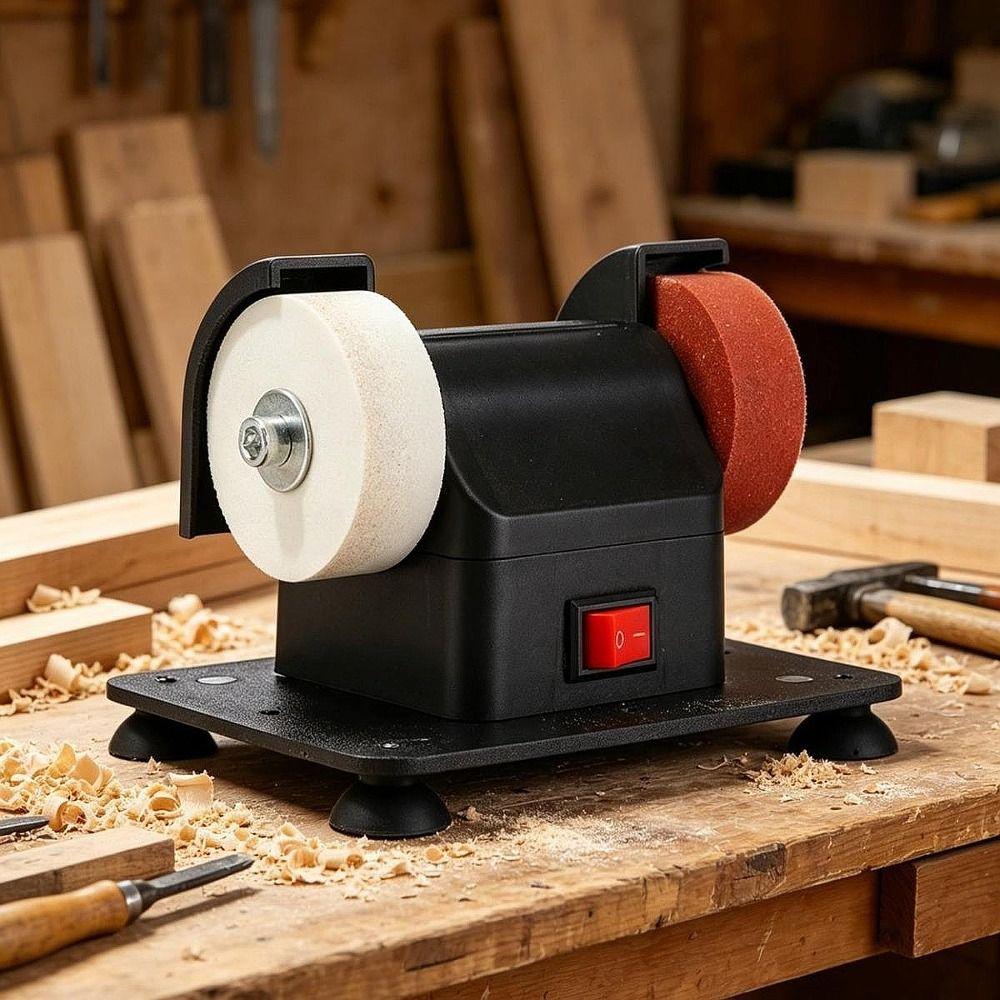 Adjustable Speed Desktop Grinding Machine Abrasive Wheels Electric Grinder for Home