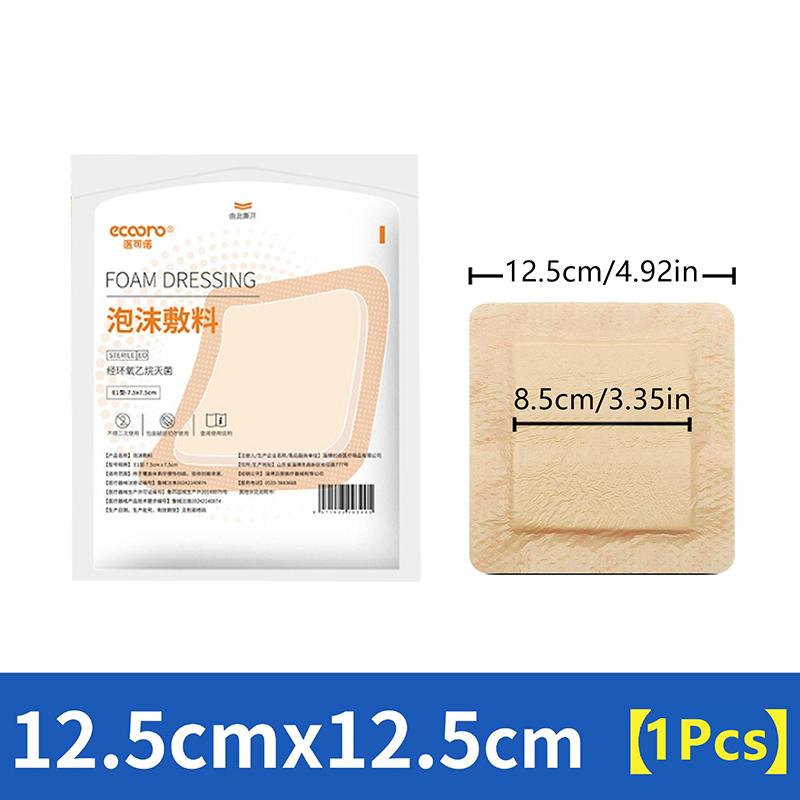 5 Sizes Foam Dressing With Border Pressure Ulcer Patch Adhesive Sterilized Waterproof Wound Dressing Bandage Bedridden Patients