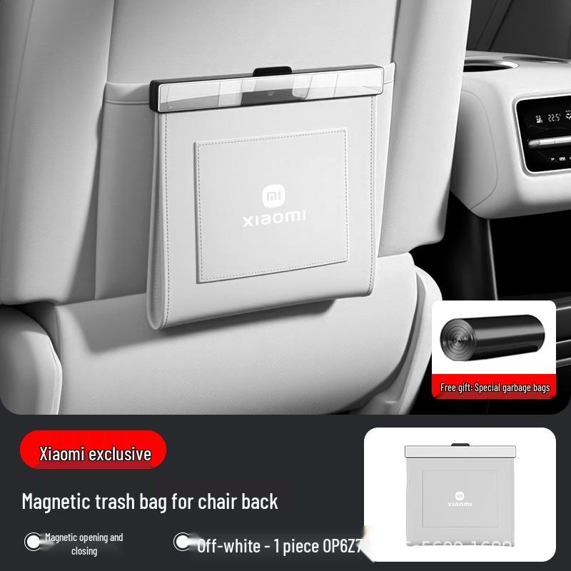 Magnetic Waterproof Leather Car Trash Bag for Xiaomi SU7/YU7 Seat Back