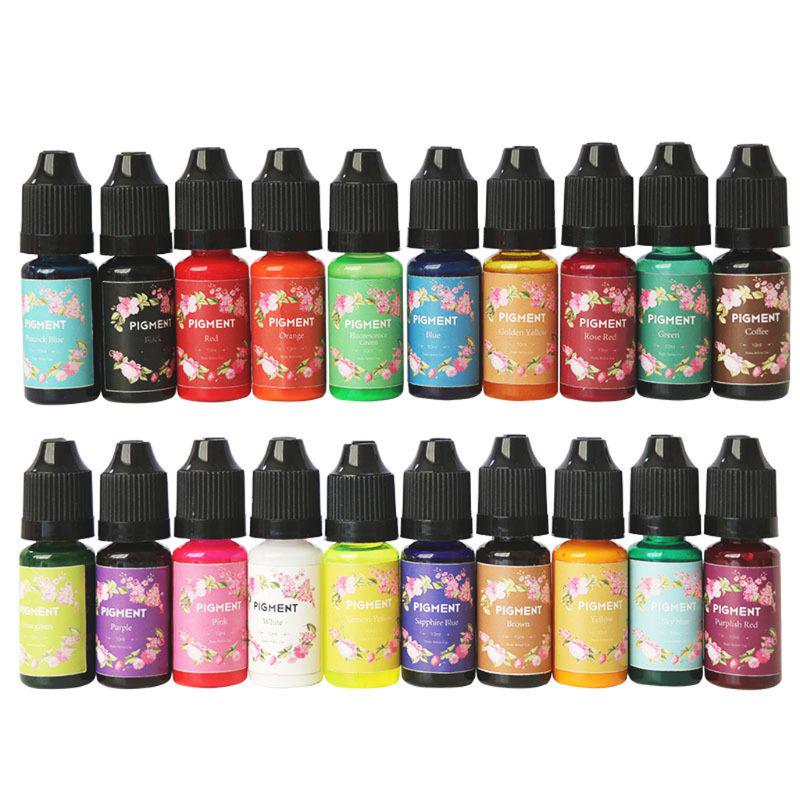 HELYZQ 24 Colors Crystal Epoxy Pigment UV Resin Dye DIY Jewelry Art Crafts Colorant Set HELYZQ 24 Colors Crystal Epoxy Pigment UV Resin Dye DIY Jewelry Art Crafts Colorant Set