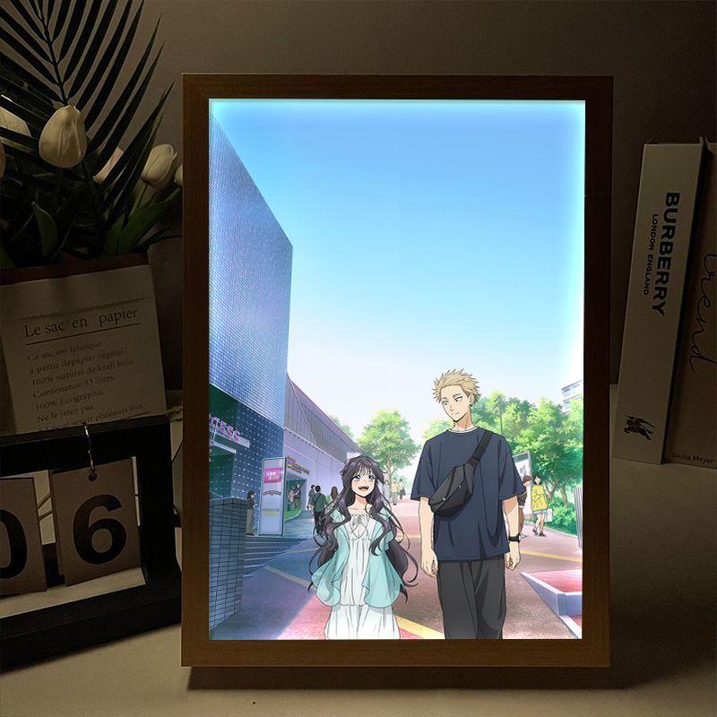 22cm/8.66in 3D Anime Chirou Taro Light Painting The Fragrant Flower Blooms With Dignity Peripherals Led Night Bedroom Decoration