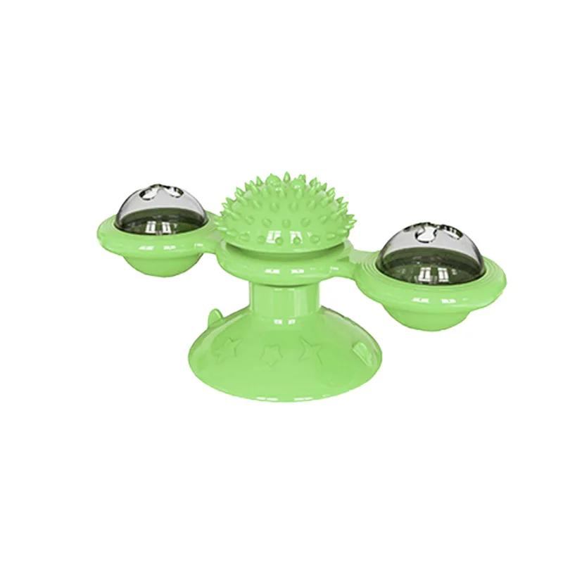 Windmill Cat Toy – Interactive Puzzle Toy for Cats with Whirligig Turntable, Kitten Brush Teeth Game, Rotating Pet Supplies