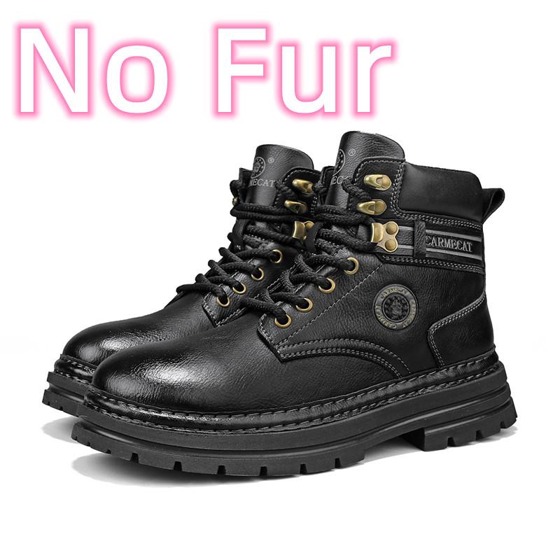 Handsome Motorcycle Boots Thick Sole Mountaineering Boots Men's Genuine Leather Basic Boots Designer's New Men's Workwear Shoes