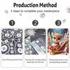 Christmas Pearl Painting Kit Handmade DIY Cute Reindeer Sleigh Home Decoration Painting