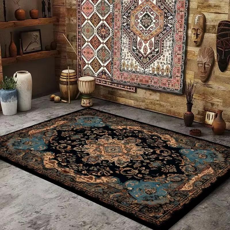 Retro-ethnische Teppiche, türkischer Perserteppich für Wohnzimmer, Nachttisch, Schlafzimmer, Vintage-Bodenmatte, Eingang, Fußmatte, Teppich, großer Teppich