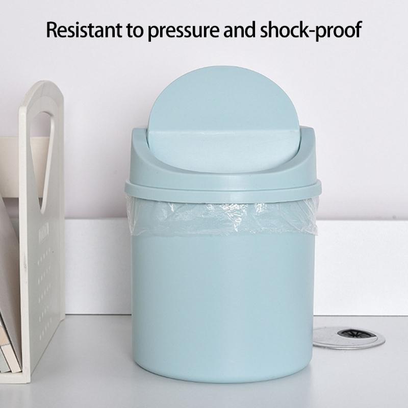 Lixeira Portátil Pequena de Mesa com Tampa sem Odor para Sala de Estar, Quarto, Escritório, Mesa de Leitura, Organização