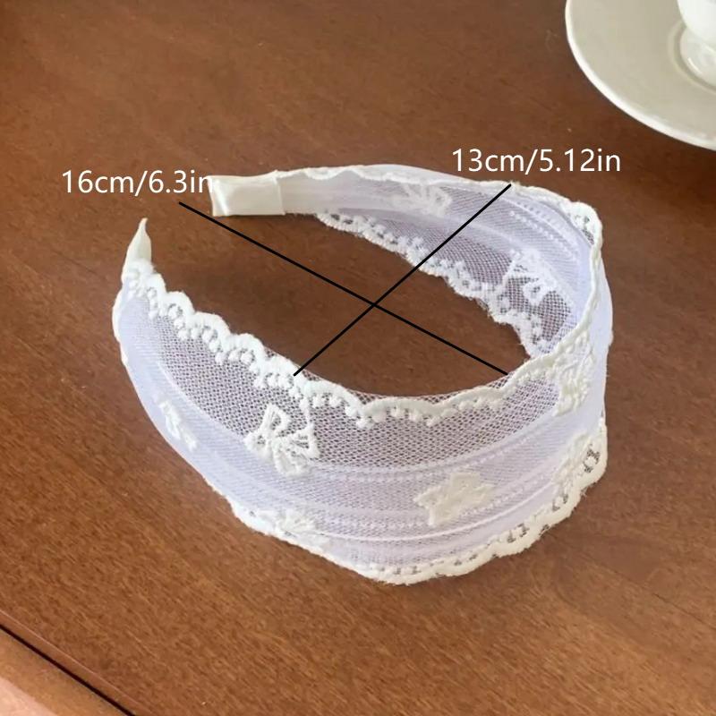 Süße Elegante Weiße Spitze Haarbänder Stirnband Damen Kinder Haargummis Kopfband Haarkopfreifen Band Zubehör Kopfschmuck Kopfbedeckung Verzierung