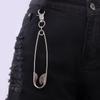 1PC Metal Pendant Jeans Accessories Backpack Pendant Punk Stainless Steel Safety Pin Silver Large Pin Keychain Harajuku 12x10cm