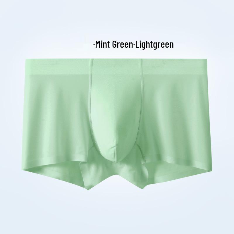 Men's 7A Grade Mulberry Silk Antibacterial Seamless Boxer Shorts - Breathable for Spring/Summer