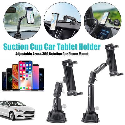 Suction Cup Tablet Mount 360 Degree Adjustable Car Phone Holder for Dashboard & Windshield Heavy Duty Truck Accessories