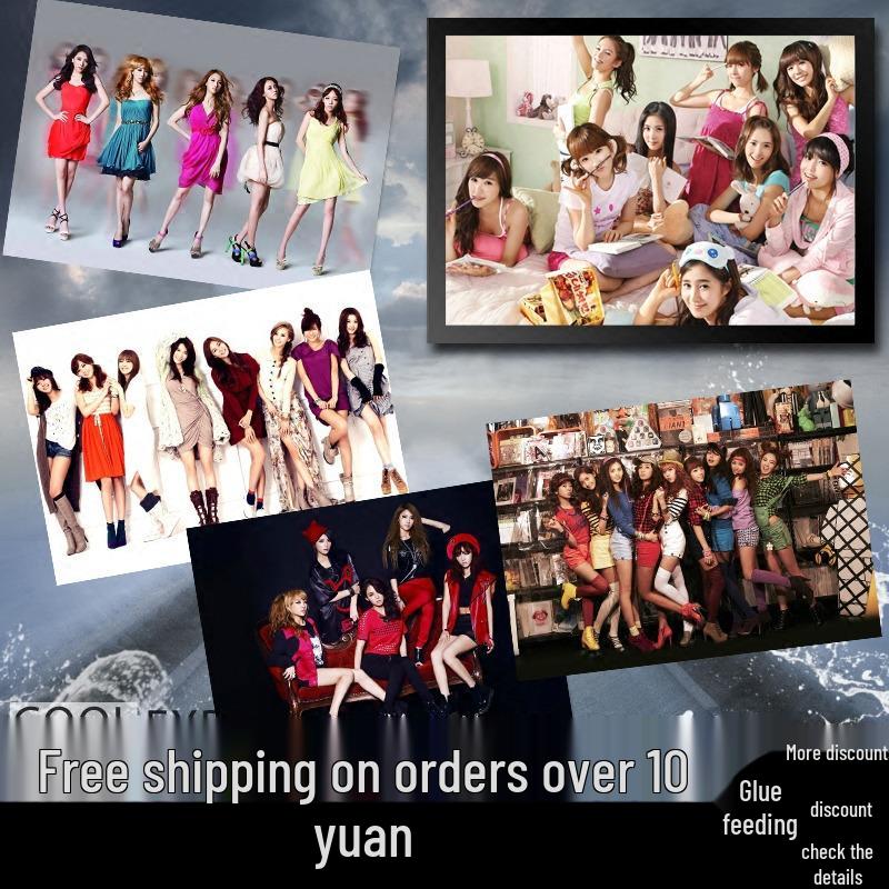 Girls' Generation Koreańska Grupa Plakat Modowy: Dekoracyjna ozdoba ścienna do kafejki internetowej lub akademika