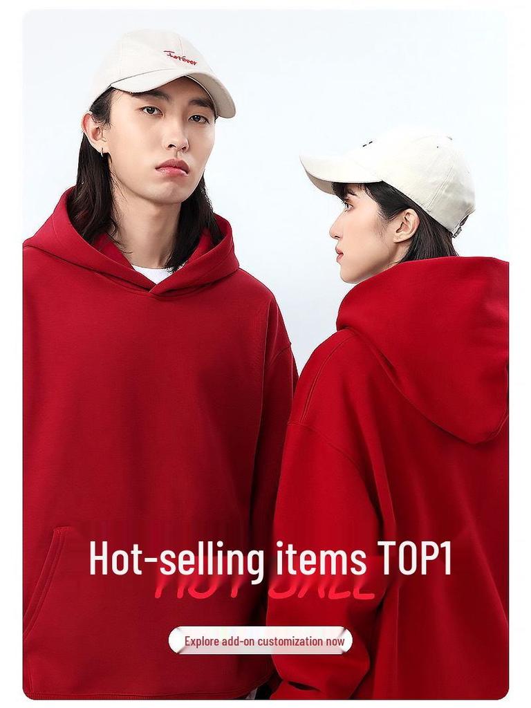 2026 Year of the Horse Red Sweatshirt - Round Neck, Perfect for New Year and Annual Meetings