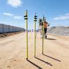 Safety Insulated Total Station Prism Pole with Single Holder - 2m/3m/5m Lengths