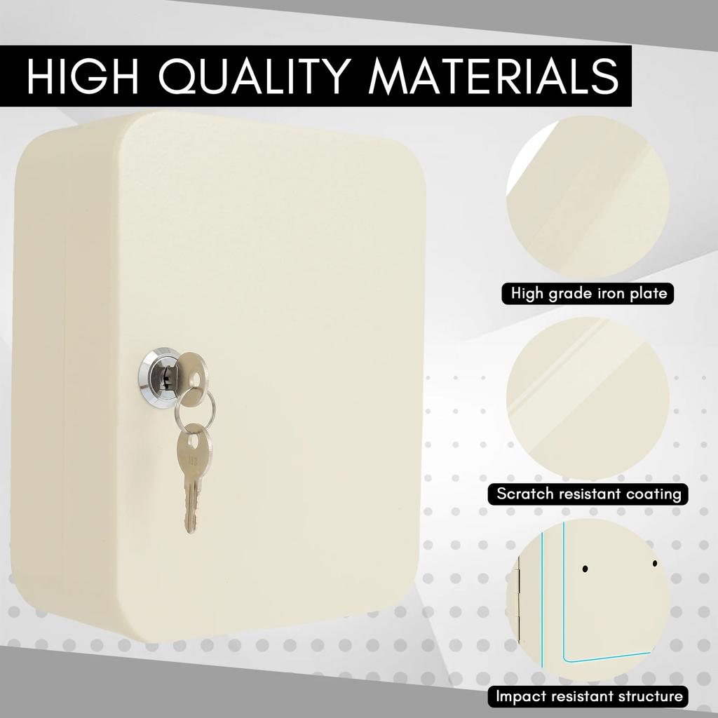 20 Sleutelhaken Wandmontage Sleutelopbergdoos Veiligheidssleutelorganizer voor Autodealer Vastgoedbeheerder Hete Sleuteldoos met Slot Sleutelkast