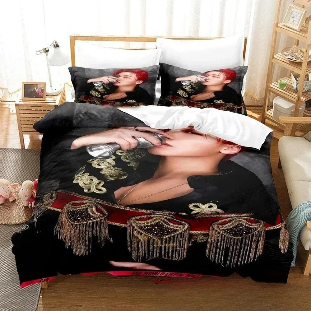 The World Ep.fin Will ATEEZ Bedding Set Duvet Cover Bed Set Quilt Cover Pillowcase Comforter King Queen Size Boys Adult Bedding
