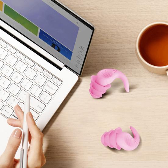 Earplugs for Sleeping Noise Cancelling Soft Reusable Silicone Earplugs Waterproof Noise Reduction Earplugs for Concert Swimming Study Loud Noise