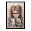 Dziewczynka Z Konikiem Dziewczynka Z Konikiem, 70X100 Cm, Rama Drewniana Ciemny Brąz, Papier Matowy 230 Gsm