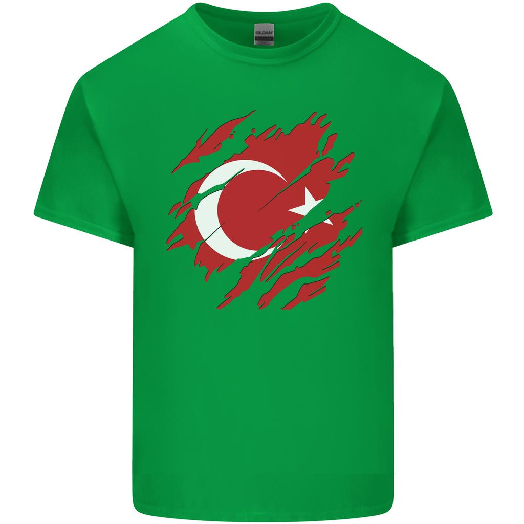 Torn Turkey Flag Turkish Day Football Unisexs Light Cotton Tshirt