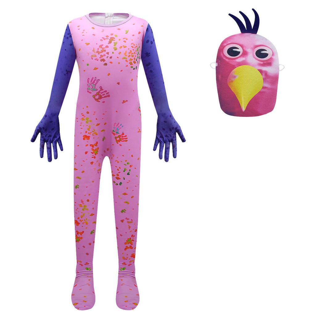תחפושת קוספליי Roblox Rainbow Friends מבד משי חלב לילדים למסיבות ליל כל הקדושים