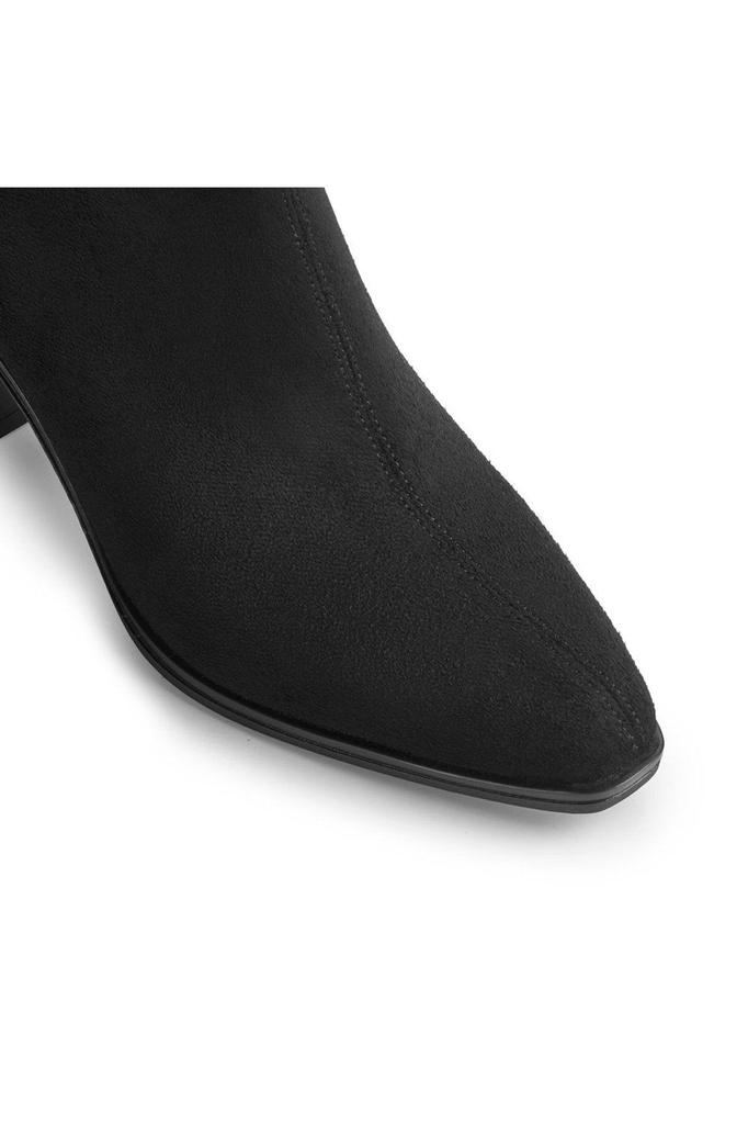 Women Modern Stylish Fashion Boots Boots Faux Leather Suede Cowboy Boots Black Grower