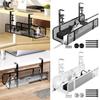 Easy Install Desk Cable Organizer Black White Under Table Cord Organizer  Computer Desk