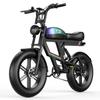 Aairsk Bicicletă Electrică pentru Adulți, Motor 250W, Baterie Detasabilă 48V 20AH, 25km/h, 7 Viteze, Suspensie Dublă, Roți Grase 20", E-Bike de Munte, NFC