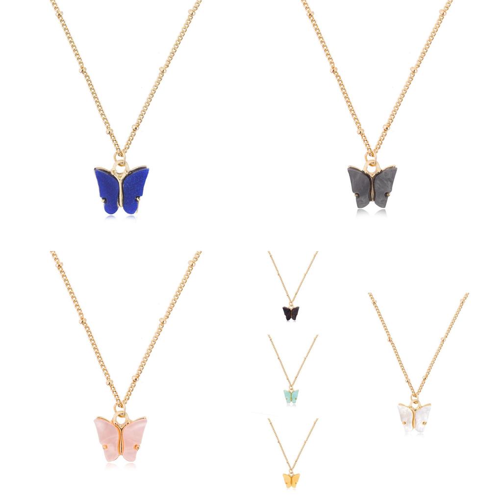 Stylish Creative Butterfly Necklace For Women Featuring Unique Color Variants