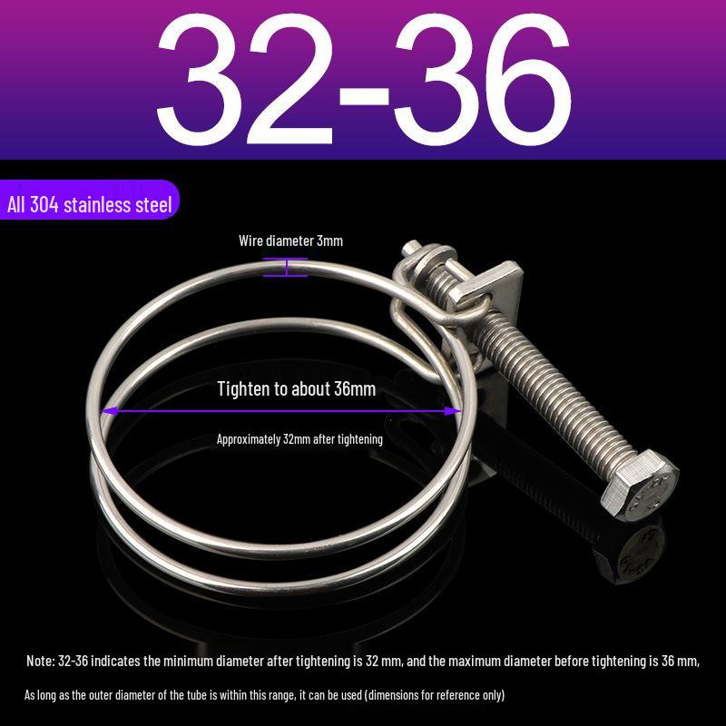 Stainless Steel Double Wire Hose Clamp Set