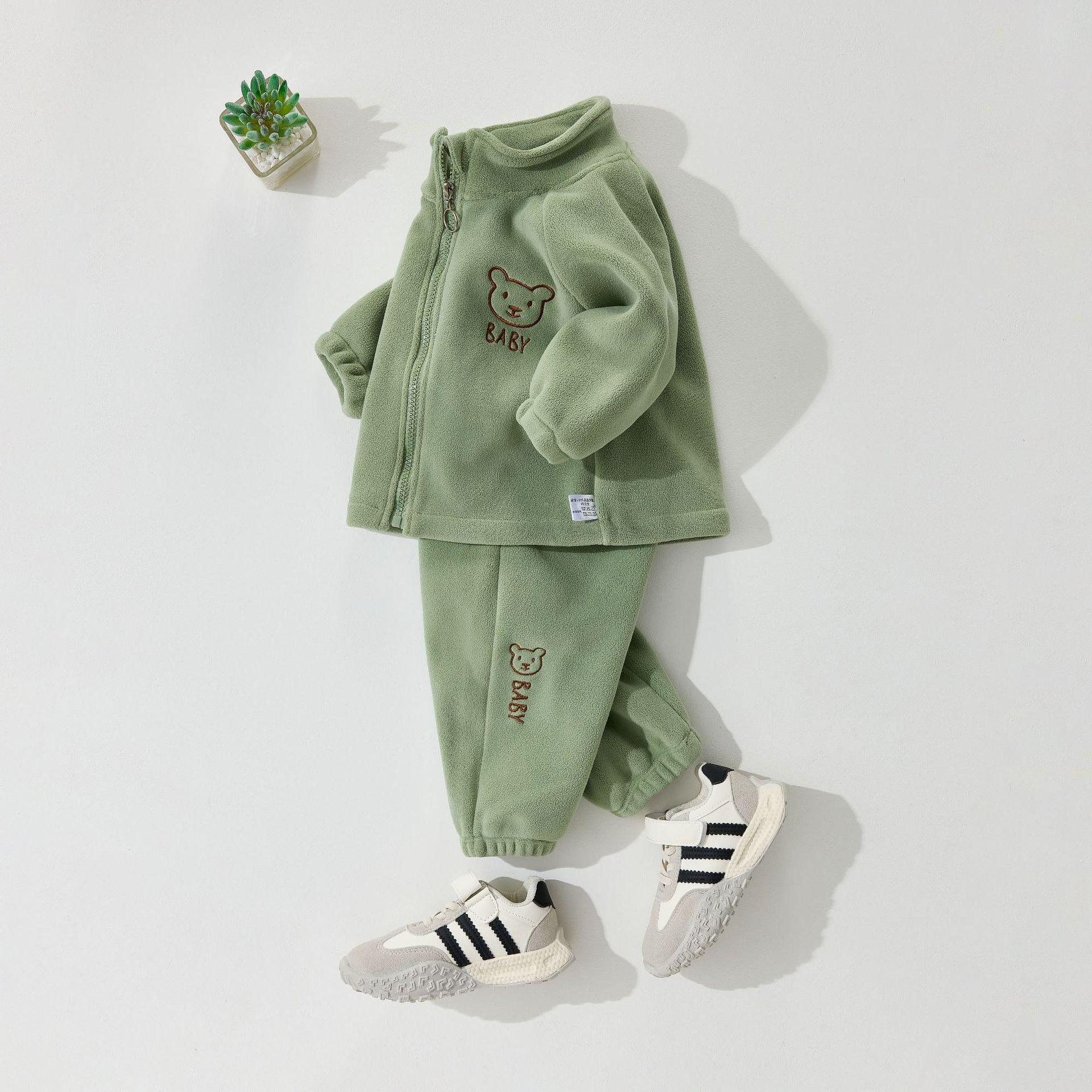 

Двусторонний бархатный комплект: Уютный осенне-зимний наряд для младенцев и малышей - Теплая одежда из двух частей 90 cm