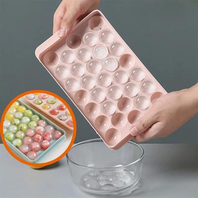 18/33 Okrągła Kula Komora na Lód PP Formy na Kostki Lodu Mrożone Kule do Whisky Tacka na Lody Pudełka do Robienia Prezentów Narzędzia Kuchenne