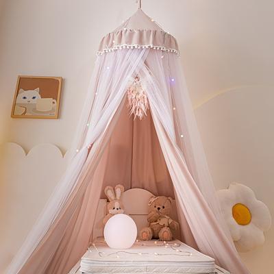 Dom-Bettvorhang Kinderzimmer Indoor Lichtdicht Bettvorhang Winddicht Nachttisch Decke Verdunkelung Doppellagig Moskitonetz Vorhang