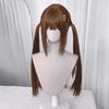 Synthetic Wig Lolita Cosplay Double Ponytail Long Straight Hair Anime Game Cosplay Hair Extensions Halloween Christmas Dress Up