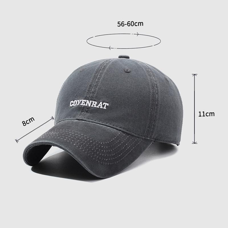 Vintage Letter Embroidered Baseball Cap Men Women Cap